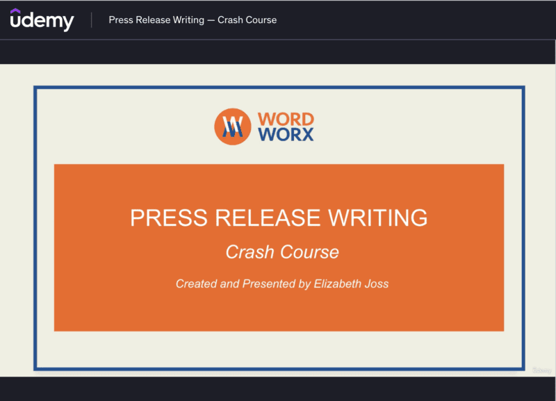 press release writing course